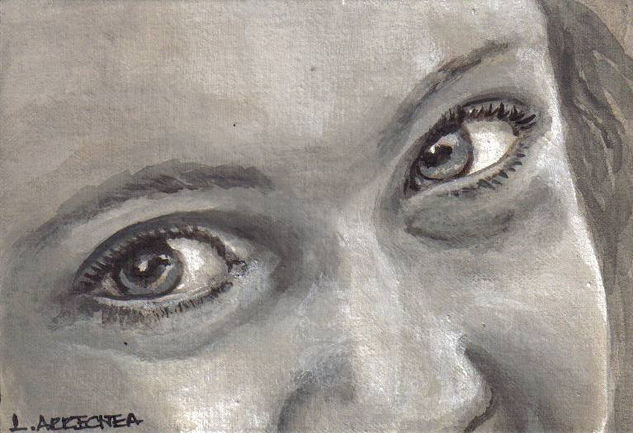 ojos 8 Acrylic Canvas Portrait