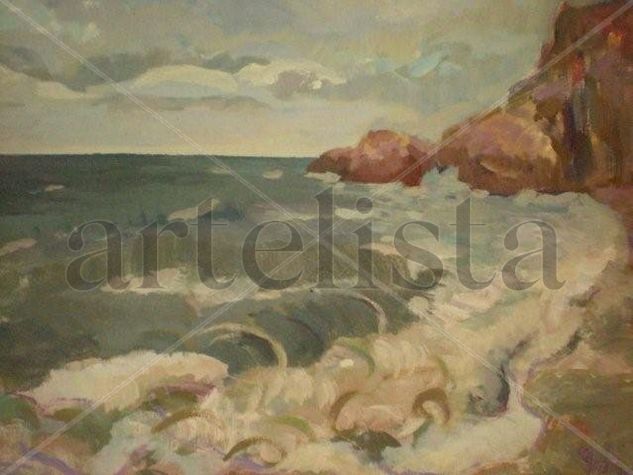 Dia Gris (Nerja) Oil Canvas Marine Painting