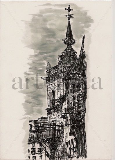 Torre Ayuntamiento Astorga (León) Tinta