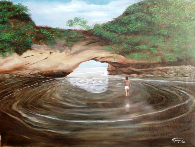 El Arco De Tumaco Oil Canvas Landscaping