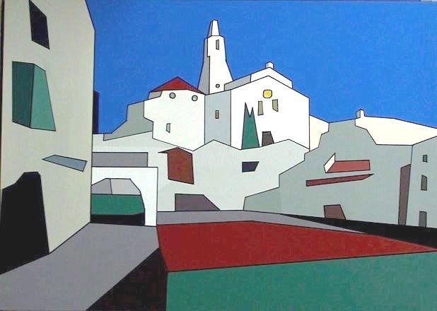 LA IGLESIA DE CADAQUES Acrylic Panel Landscaping