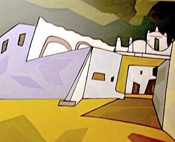 ERMITA DE SANT SEBASTIA Oil Panel Landscaping