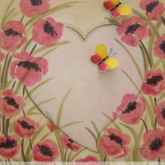 CORAZON DE AMAPOLAS Acrylic Panel Others