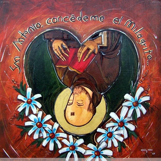 CORAZON DE SAN ANTONIO I Acrílico Tabla Otros