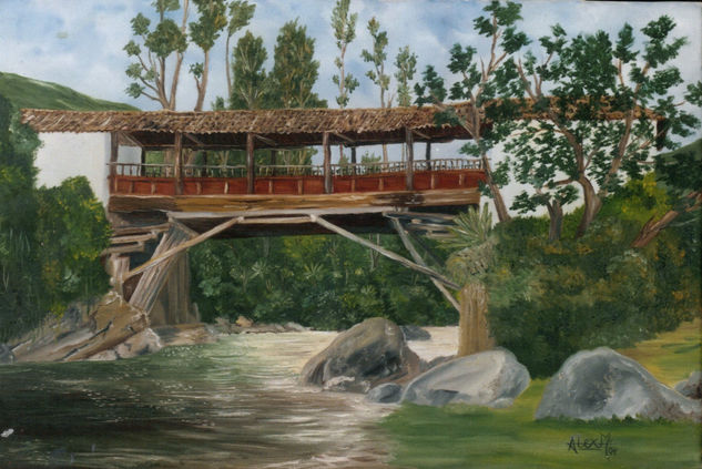 Puente Real Oil Canvas Landscaping