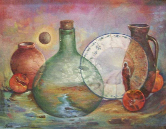 TRANSPARENCIAS I Oil Panel Still Life Paintings