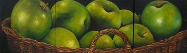 CANASTA DE MANZANAS Oil Canvas Landscaping