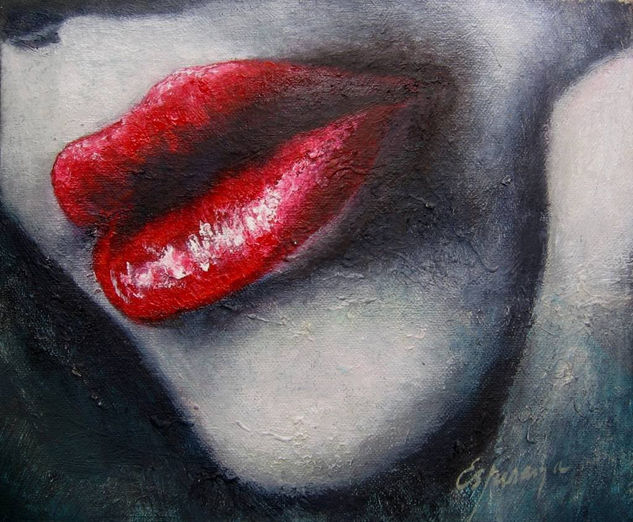 Lips I Oil Canvas Figure Painting