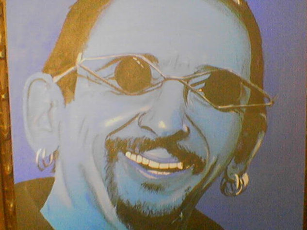 homenaje  a evaristo la polla records Acrylic Panel Portrait