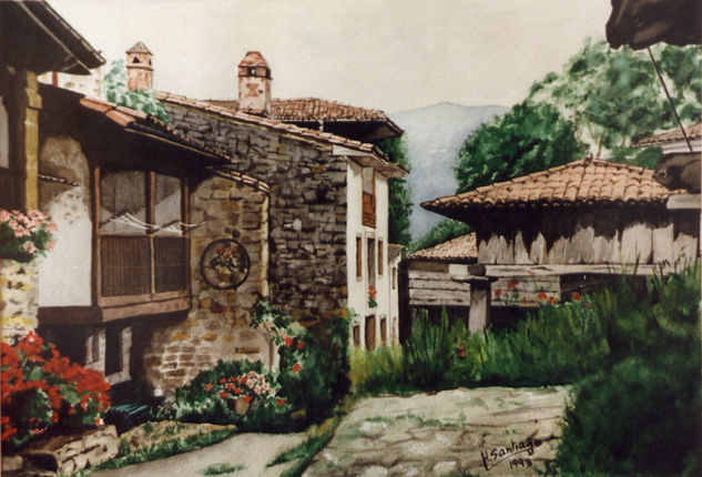 Aldea de LLueves Watercolour Paper Landscaping