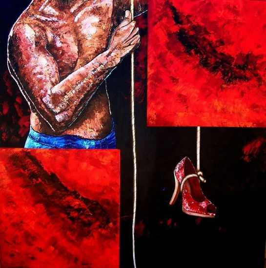 "Dualidad II" Acrylic Canvas Figure Painting