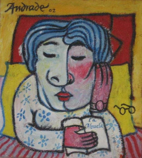 La abuela Lucy Acrylic Canvas Figure Painting