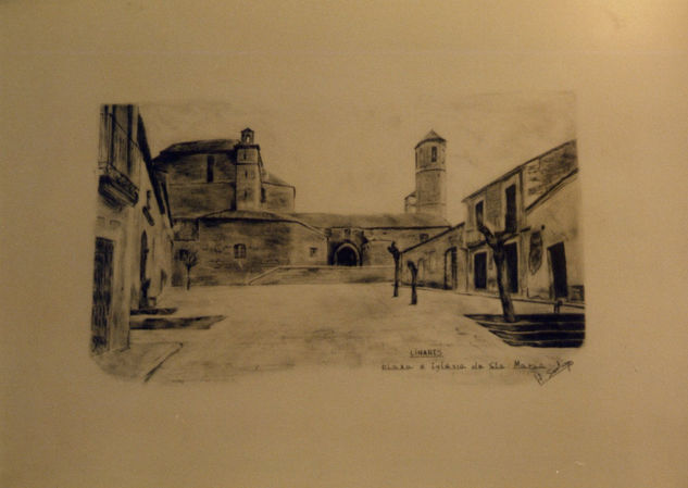 Iglesia de Santa Maria. Linares. 1982 Pencil (Black) Paper Landscaping