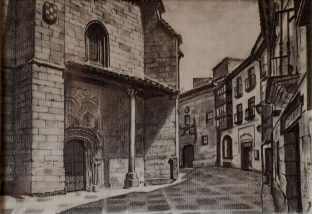 Iglesia de San Benito. Salamanca Pencil (Black) Paper Landscaping