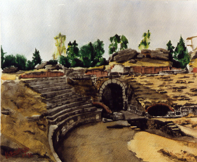 Anfiteatro romano. Merida Watercolour Paper Landscaping