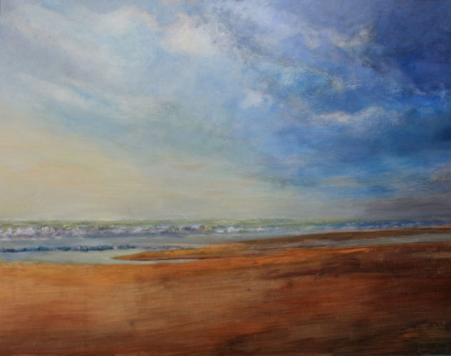 "The Beach" Oil Panel Landscaping