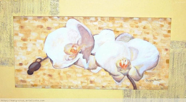 orquideas Oil Panel Floral Painting