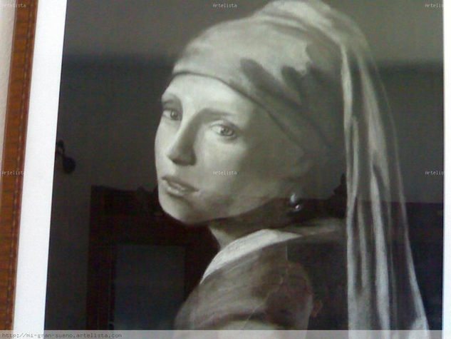 la joven de la perla Oil Canvas Portrait