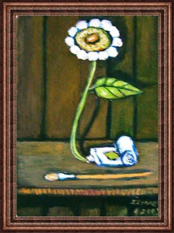 La Magia del Artista. Oil Canvas Floral Painting