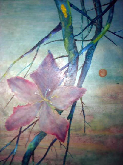 La Flor, un Óleo de Alberto Thirion Oil Panel Landscaping