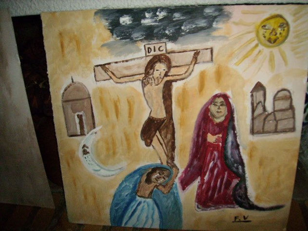 Jesús muerto en el Monte Calvario