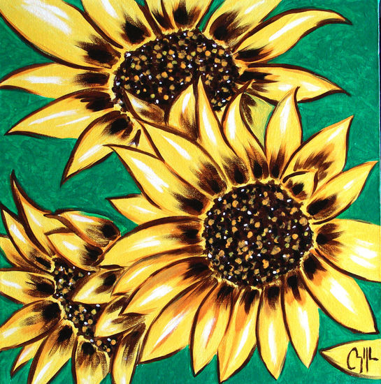 girasoles 2 Others Canvas Floral Painting