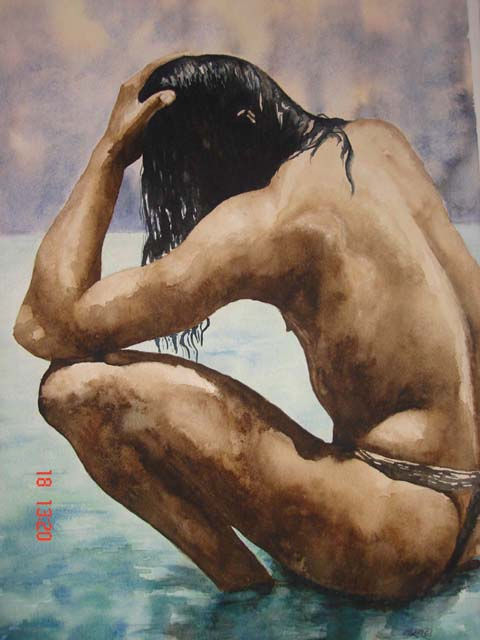hombre en la playa