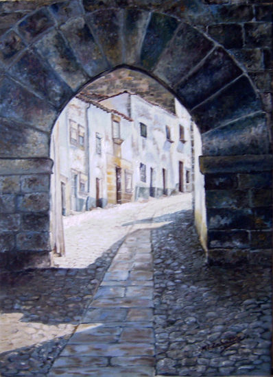 Calle soleada. Oil Canvas Landscaping