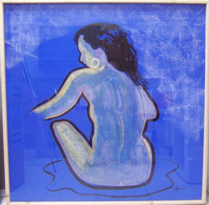 En azul