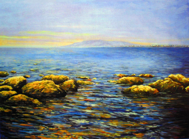 Malaga desde El Palo Oil Canvas Marine Painting