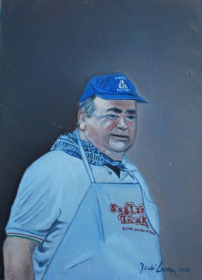 Retrato de hombre con delantal (Meñaka) Oil Canvas Portrait