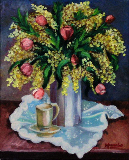 Rosas Oil Canvas Floral Painting