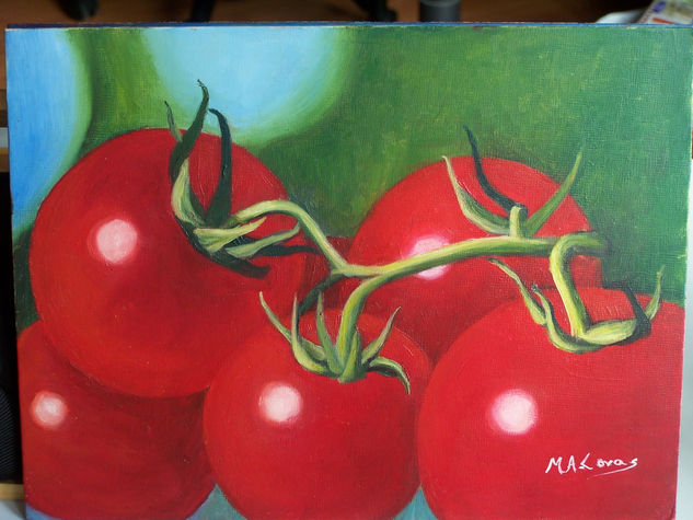 tomates en rama Oil Canvas Still Life Paintings