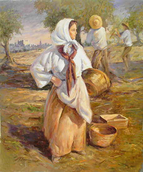 la varea Oil Canvas Figure Painting