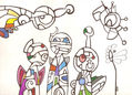 personajes de algún mural