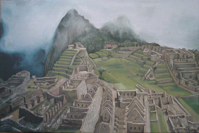 El Machupichu Oil Canvas Landscaping