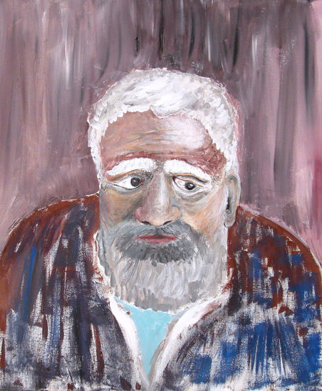 el viejo Acrylic Canvas Portrait