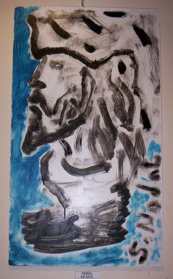 Perfil en Azul Media Mixta Tabla Paisaje