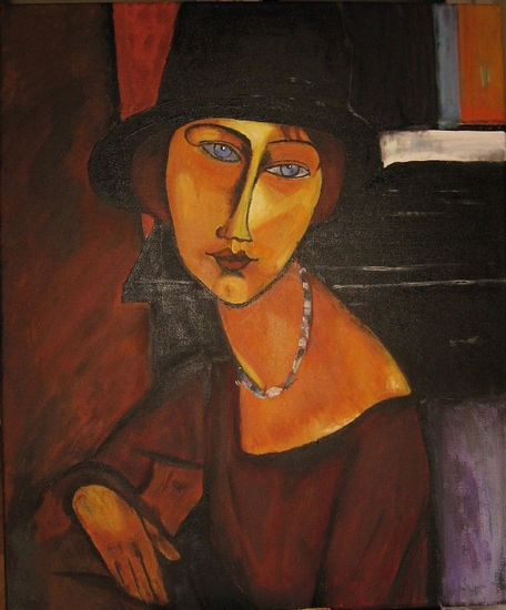 replica modigliani Acrylic Canvas Portrait