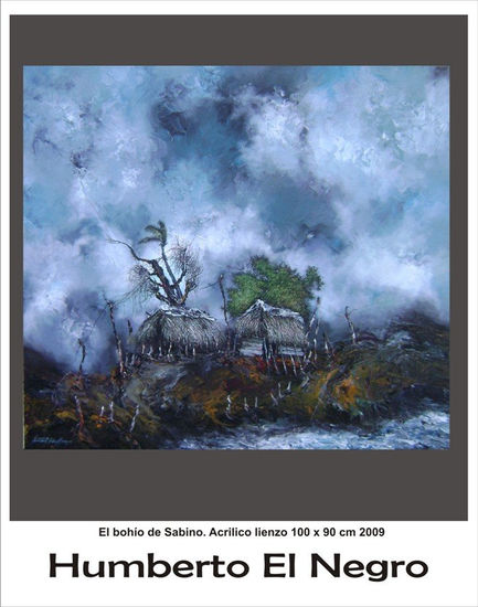 El bohio de Sabino Acrylic Canvas Landscaping