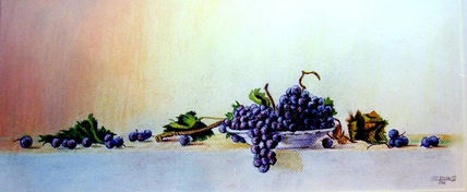 Bodegon con uvas