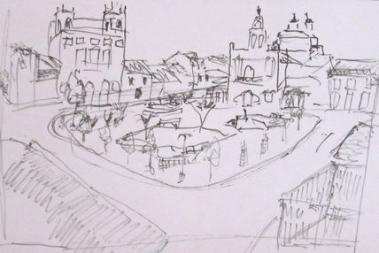 Boceto de la plaza...