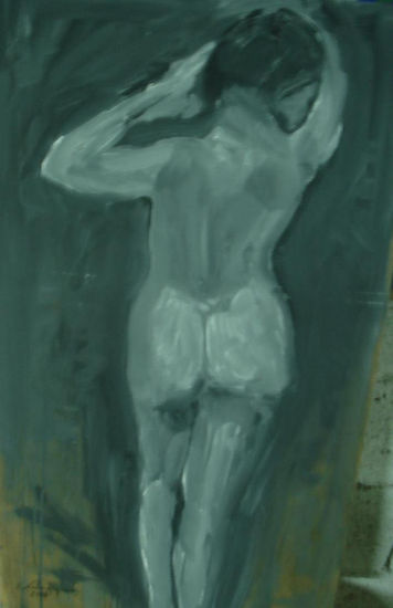 una mujer en grises Acrylic Panel Figure Painting