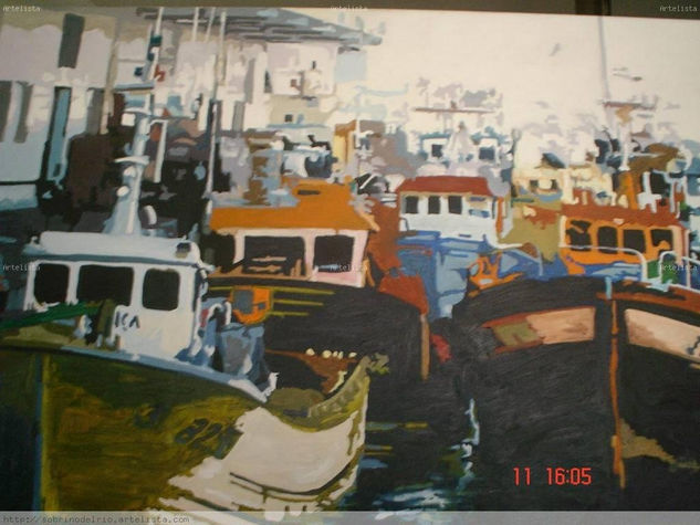 Pesqueros3 Oil Canvas Marine Painting