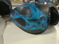 Blue flaming