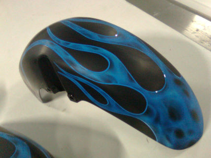 Blue flaming