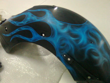 Blue flaming