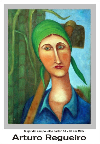 Mujer del campo Oil Canvas Figure Painting