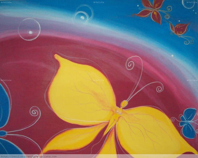 Mariposas en el Espacio Acrylic Canvas Others