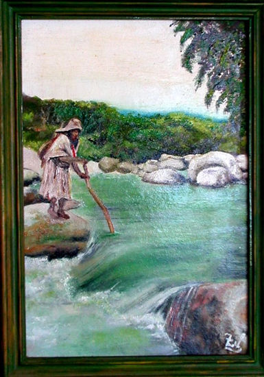 CHAMAN CRUZANDO EL RIO Oil Panel Others